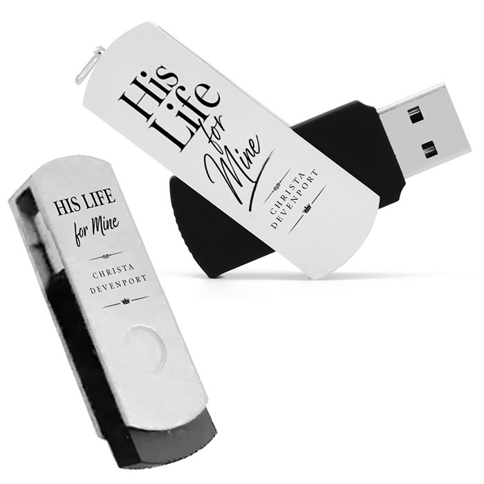 His Life for Mine USB drive with the album title printed on it.